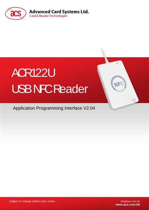 type of chipset in acr122u|acr122u reader.